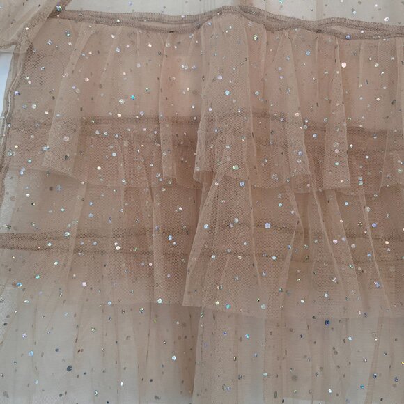 Sequin/Glitter Tulle Ruffle Top - Picture 3 of 3